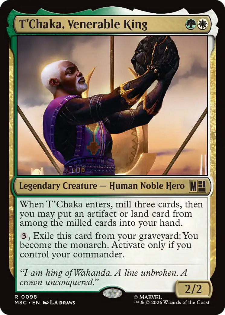 T'Chaka, Venerable King (Surge Foil) [Marvel Super Heroes Commander] | Anubis Games and Hobby