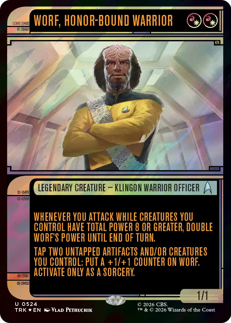 Worf, Honor-Bound Warrior (Showcase) (0524) (Surge Foil) [Star Trek] | Anubis Games and Hobby