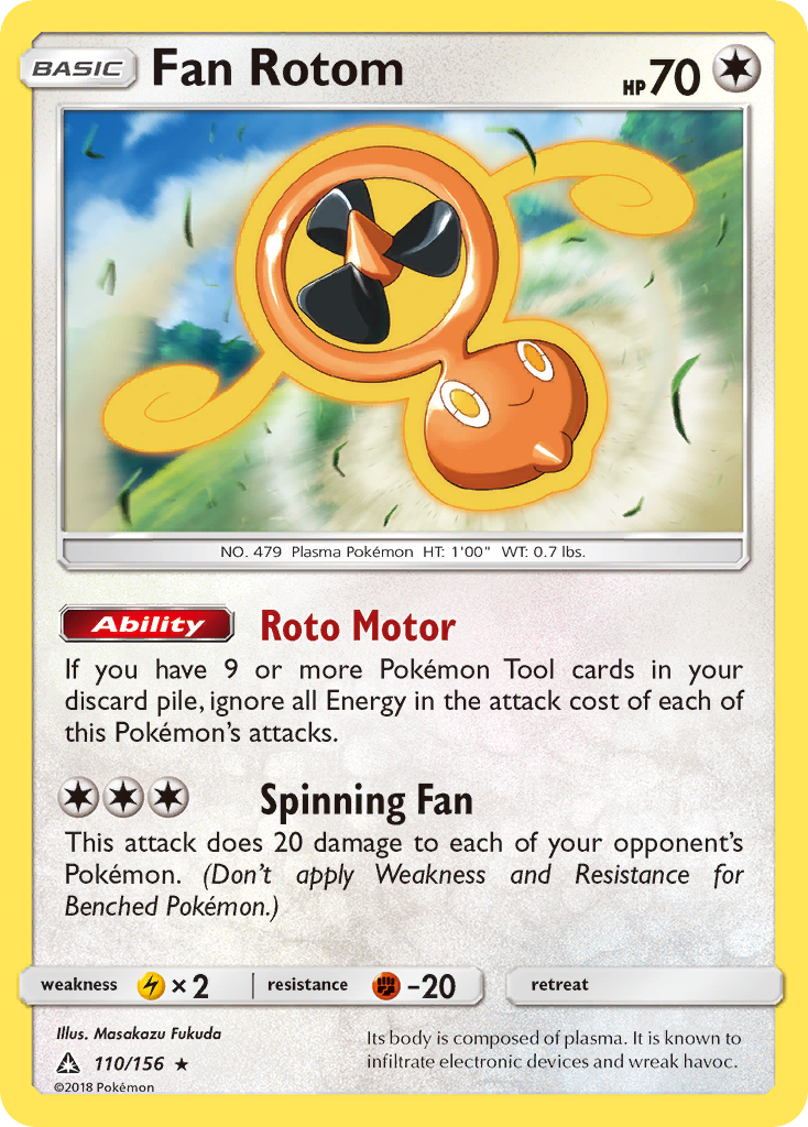 Fan Rotom (110/156) [Sun & Moon: Ultra Prism] | Anubis Games and Hobby