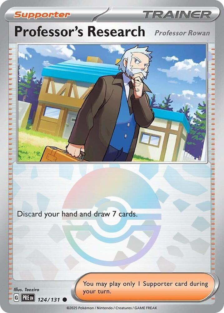 Professor's Research (124/131) [Professor Rowan] (Poke Ball Pattern) [Scarlet & Violet: Prismatic Evolutions] | Anubis Games and Hobby