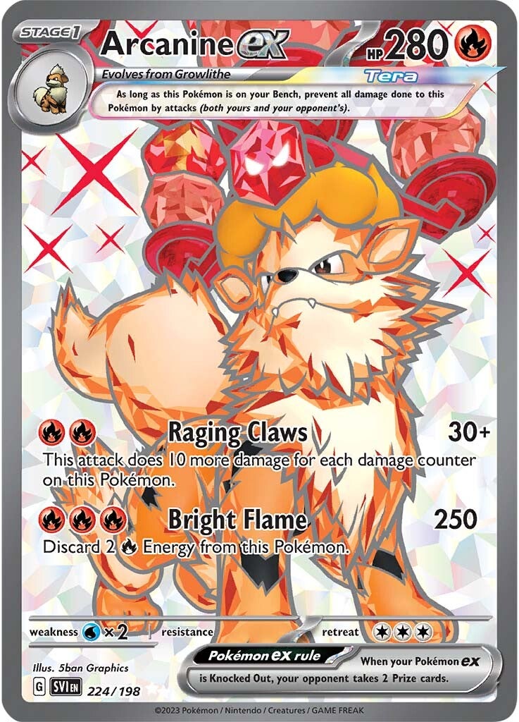 Arcanine ex (224/198) [Scarlet & Violet: Base Set] | Anubis Games and Hobby