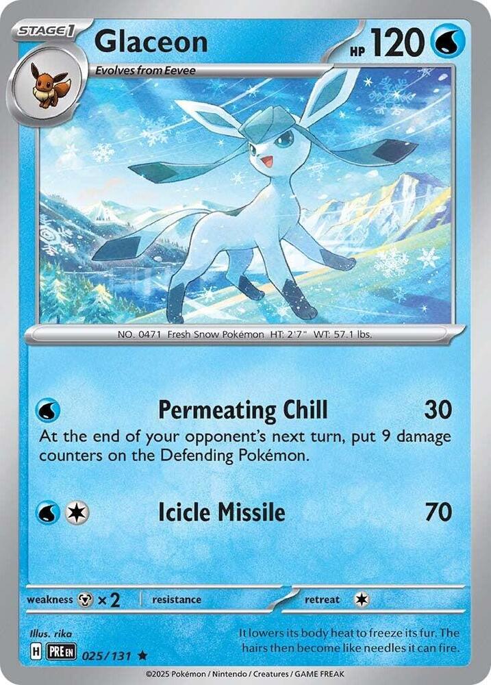Glaceon (025/131) [Scarlet & Violet: Prismatic Evolutions] | Anubis Games and Hobby