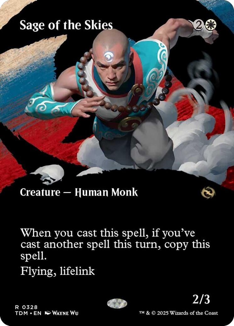 Sage of the Skies (Borderless) [Tarkir: Dragonstorm] | Anubis Games and Hobby