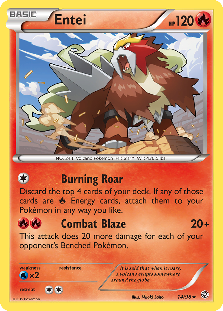 Entei (14/98) [XY: Ancient Origins] | Anubis Games and Hobby
