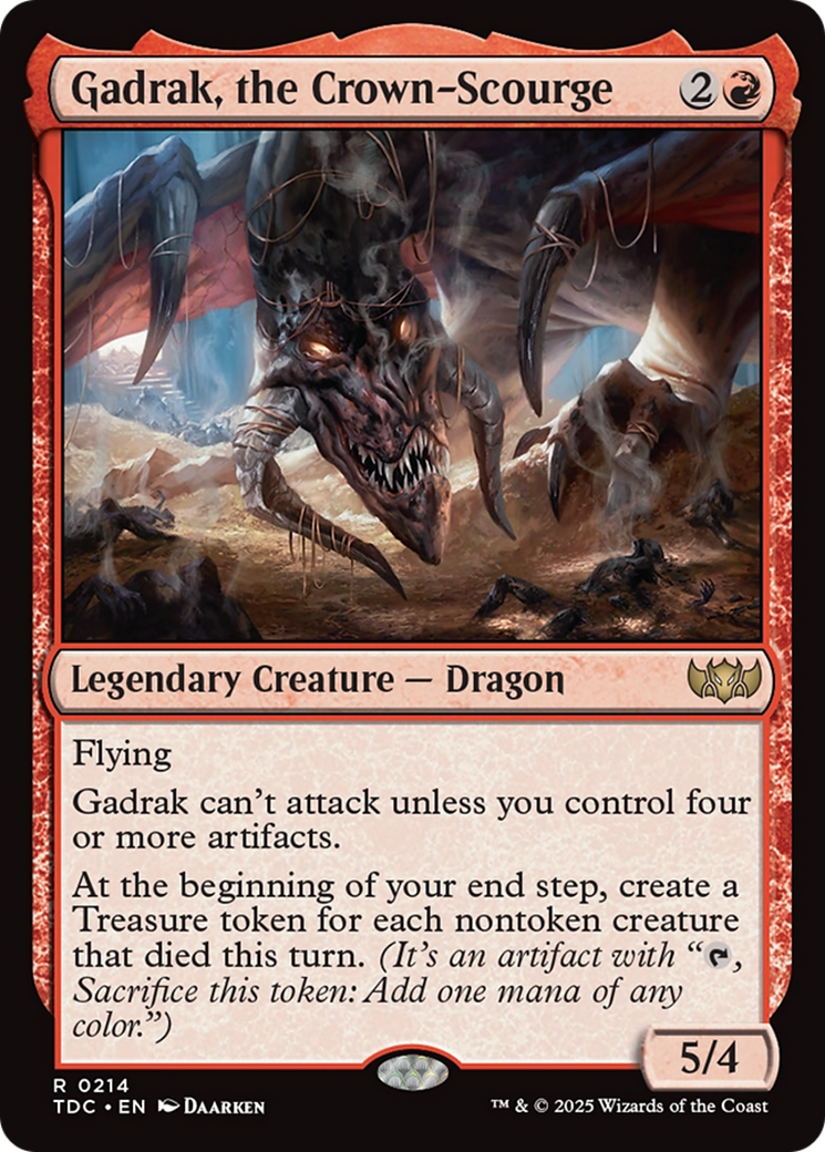 Gadrak, the Crown-Scourge [Tarkir: Dragonstorm Commander] | Anubis Games and Hobby
