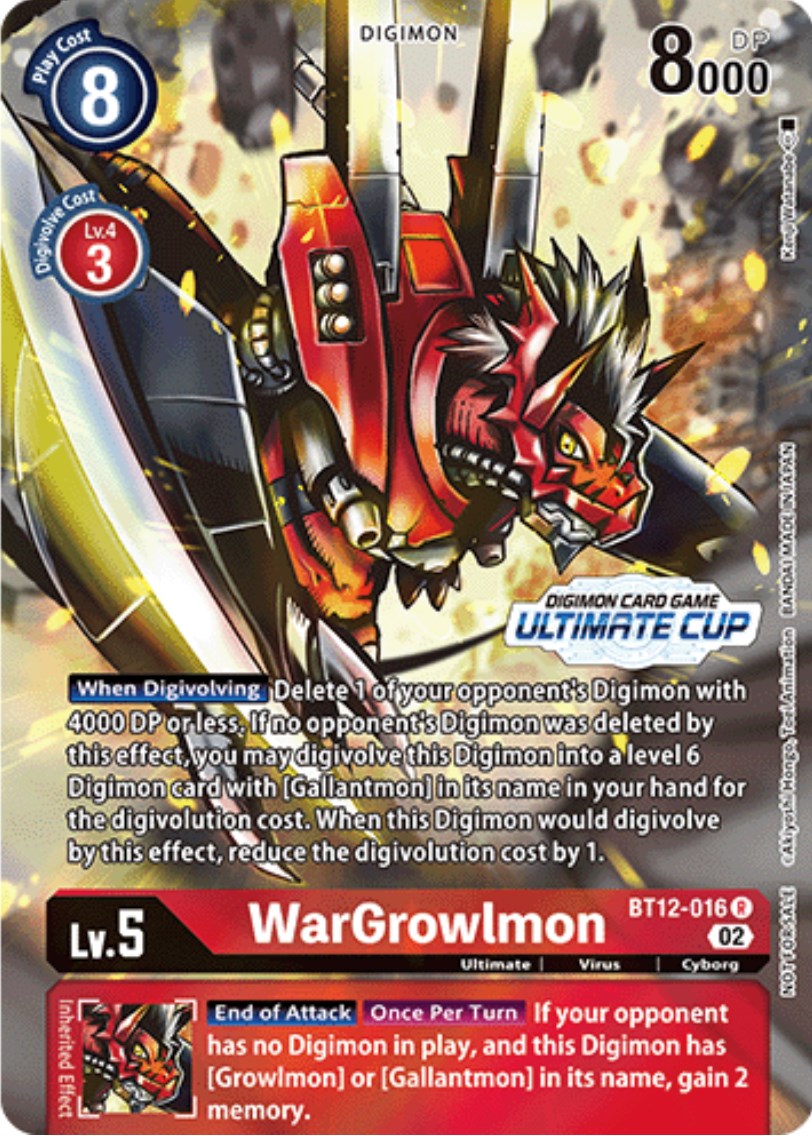 WarGrowlmon [BT12-016] (Ultimate Cup) [Across Time Promos] | Anubis Games and Hobby