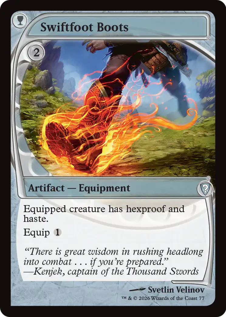Swiftfoot Boots (Future Sight) [Mystery Booster: Commander Edition] | Anubis Games and Hobby