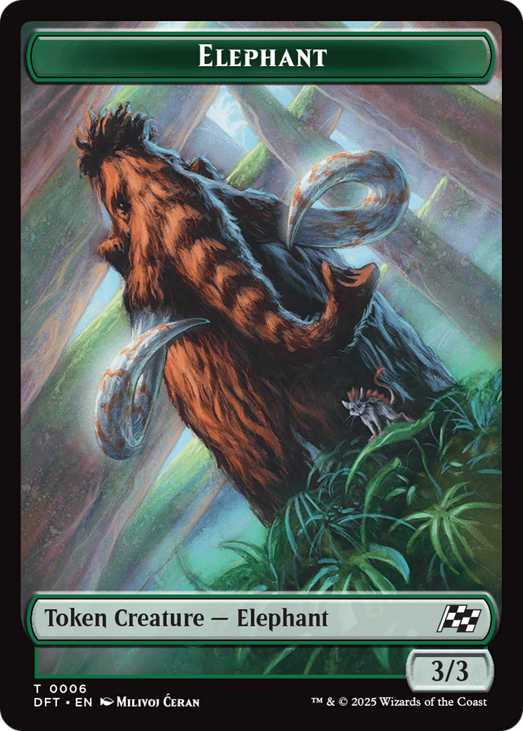 Insect // Elephant Double-Sided Token [Aetherdrift Tokens] | Anubis Games and Hobby