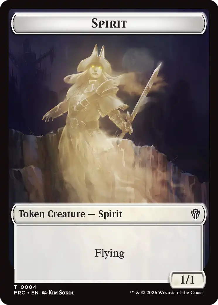 Goblin // Spirit Double-Sided Token [Reality Fracture Commander Tokens] | Anubis Games and Hobby