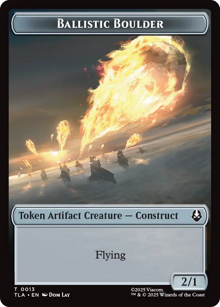 Ballistic Boulder // Food (0019) Double-Sided Token [Avatar: The Last Airbender Tokens] | Anubis Games and Hobby