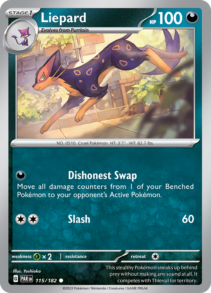 Liepard (115/182) [Scarlet & Violet: Paradox Rift] | Anubis Games and Hobby