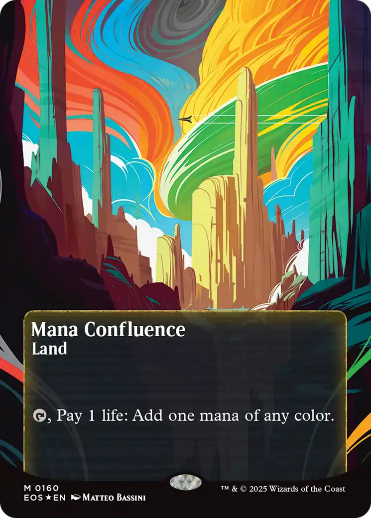 Mana Confluence (0160) (Borderless) (Galaxy Foil) [Edge of Eternities: Stellar Sights] | Anubis Games and Hobby