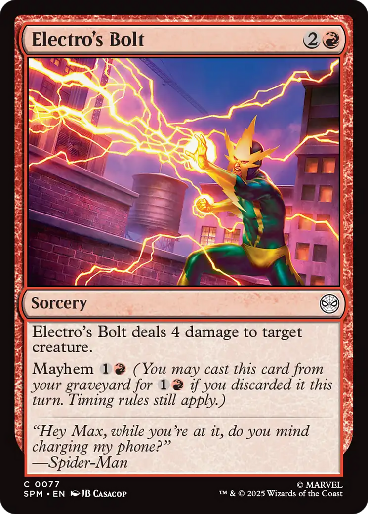 Electro's Bolt [Marvel's Spider-Man] | Anubis Games and Hobby