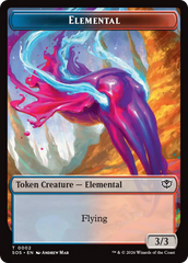 Elemental (0002) // Treasure Double-Sided Token [Secrets of Strixhaven Tokens] | Anubis Games and Hobby