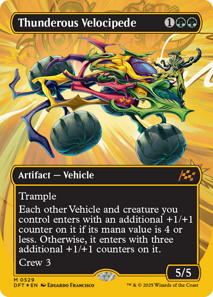 Thunderous Velocipede (Borderless) (First-Place Foil) [Aetherdrift] | Anubis Games and Hobby