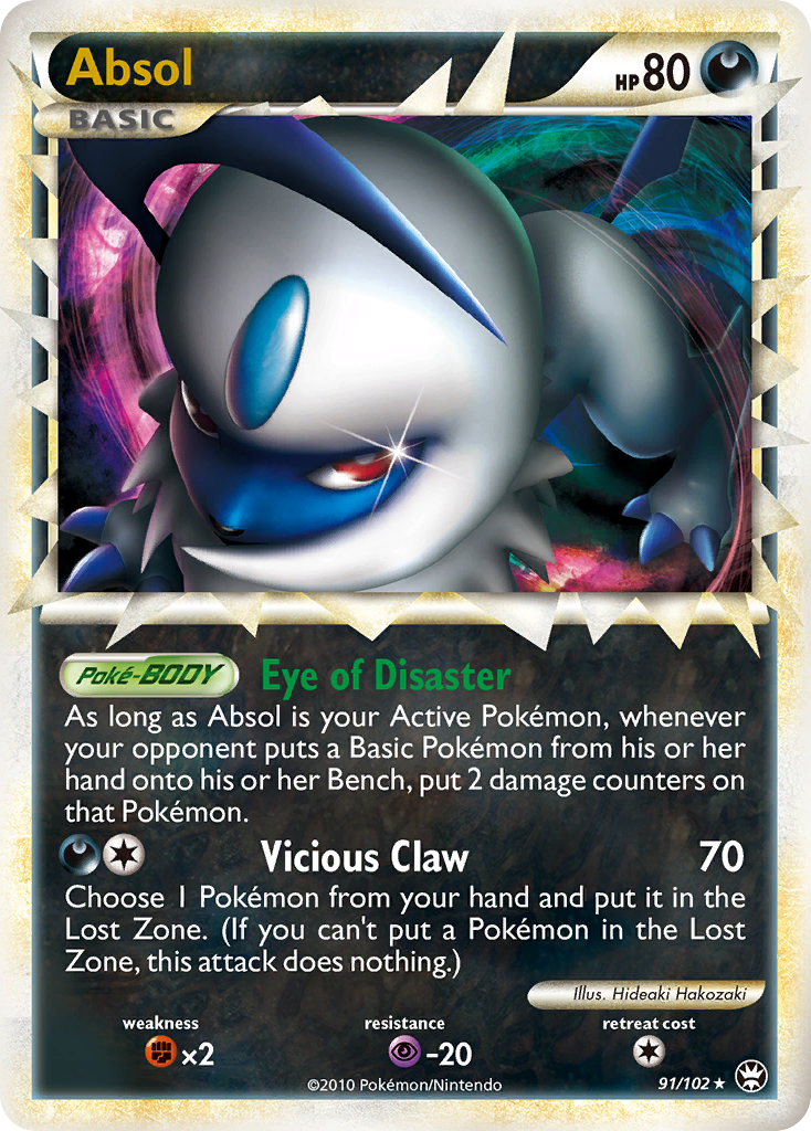 Absol (91/102) [HeartGold & SoulSilver: Triumphant] | Anubis Games and Hobby