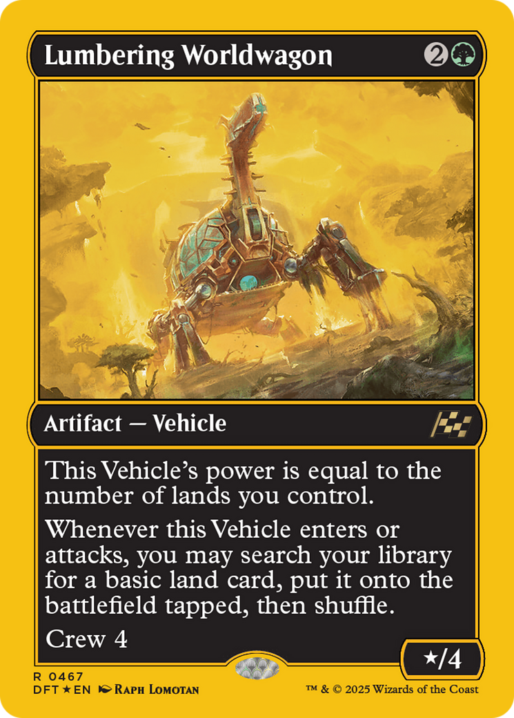 Lumbering Worldwagon (First-Place Foil) [Aetherdrift] | Anubis Games and Hobby