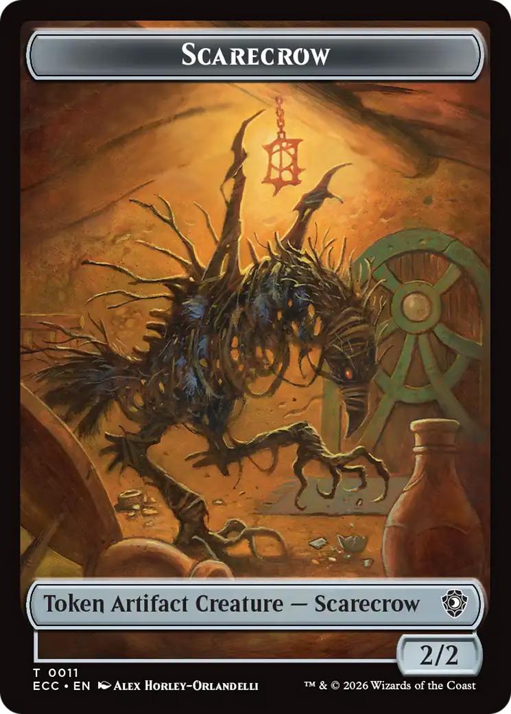 Saproling // Scarecrow Double-Sided Token [Lorwyn Eclipsed Tokens] | Anubis Games and Hobby
