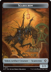 Saproling // Scarecrow Double-Sided Token [Lorwyn Eclipsed Tokens] | Anubis Games and Hobby