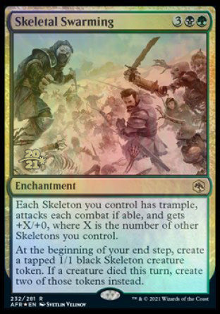 Skeletal Swarming [Dungeons & Dragons: Adventures in the Forgotten Realms Prerelease Promos] | Anubis Games and Hobby