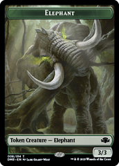 Elephant // Elemental Double-Sided Token [Dominaria Remastered Tokens] | Anubis Games and Hobby