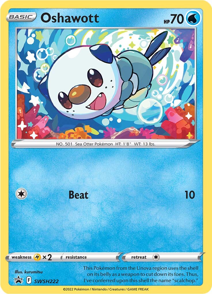 Oshawott (SWSH222) [Sword & Shield: Black Star Promos] | Anubis Games and Hobby