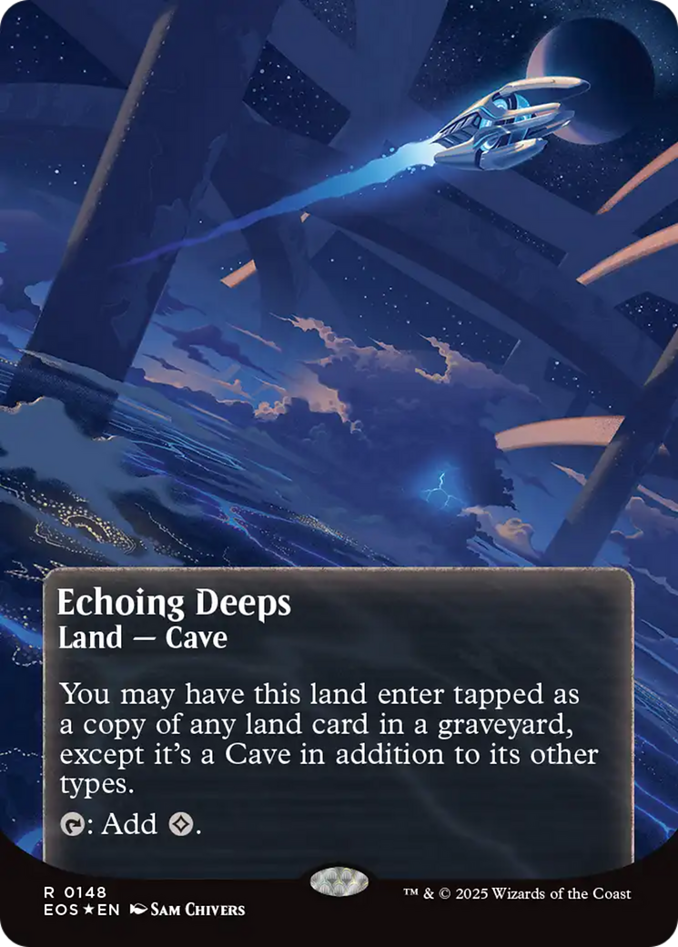 Echoing Deeps (0148) (Borderless) (Galaxy Foil) [Edge of Eternities: Stellar Sights] | Anubis Games and Hobby