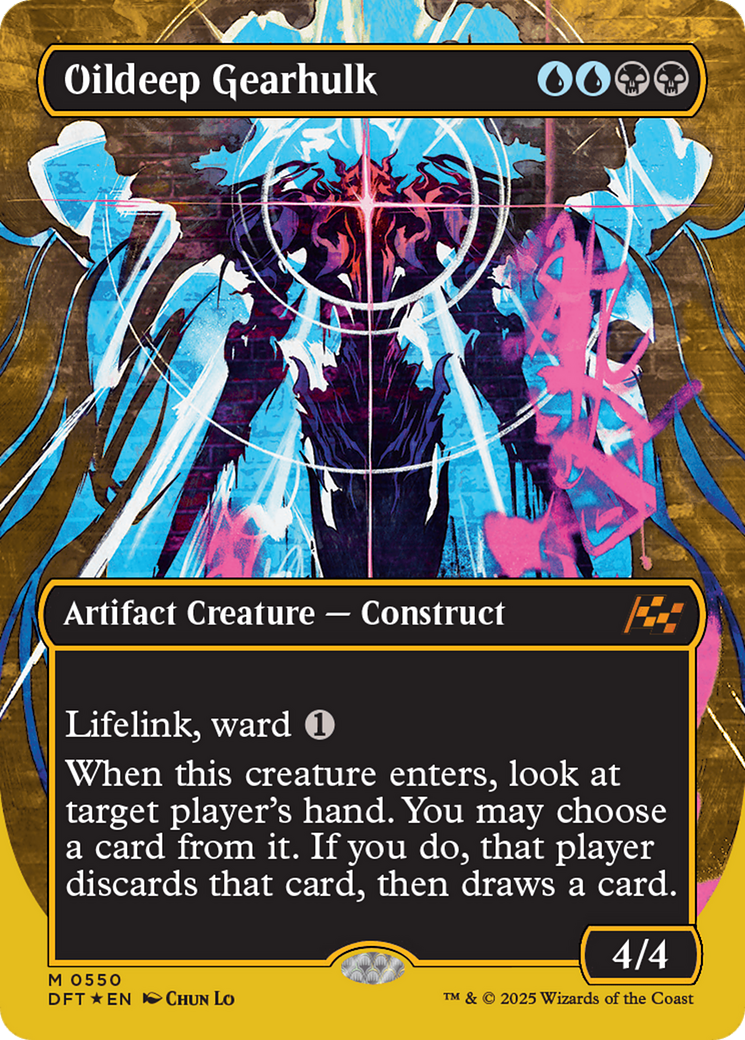 Oildeep Gearhulk (Borderless) (First-Place Foil) [Aetherdrift] | Anubis Games and Hobby