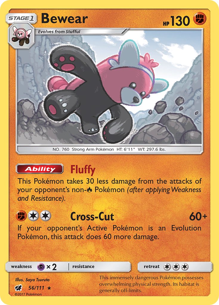 Bewear (56/111) (Prerelease Kit Exclusive) (Theme Deck Exclusive) [Sun & Moon: Crimson Invasion] | Anubis Games and Hobby