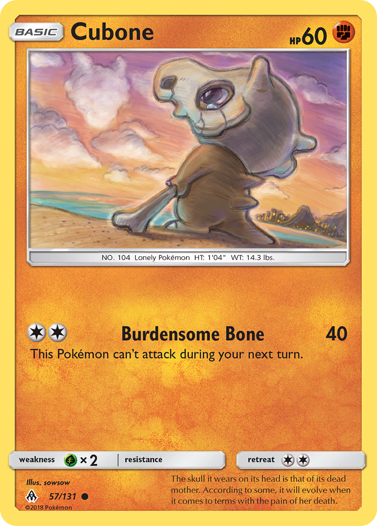 Cubone (57/131) [Sun & Moon: Forbidden Light] | Anubis Games and Hobby