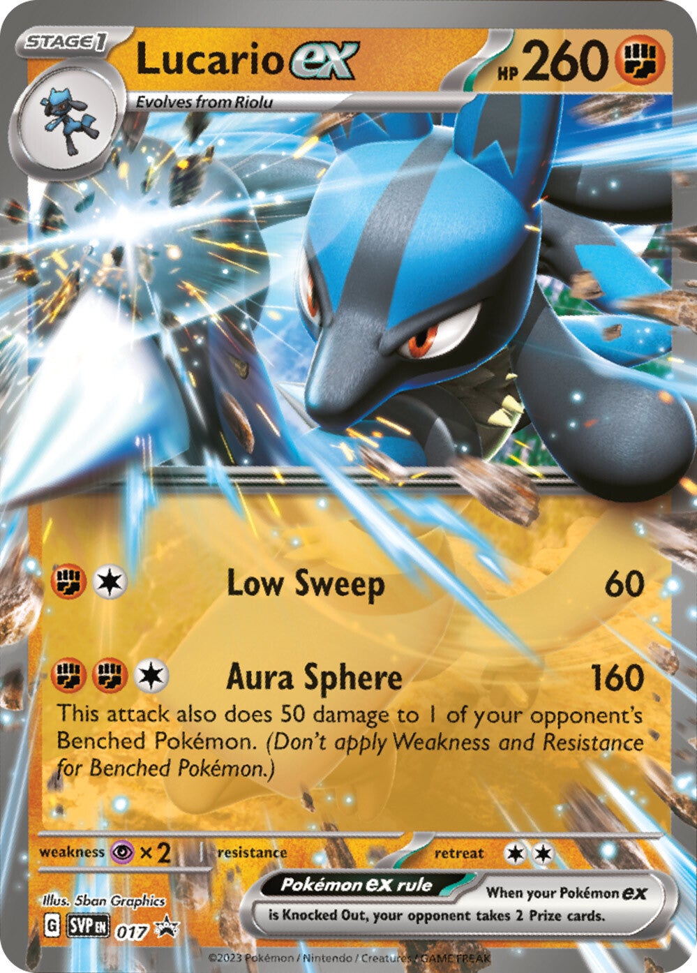 Lucario ex (017) [Scarlet & Violet: Black Star Promos] | Anubis Games and Hobby