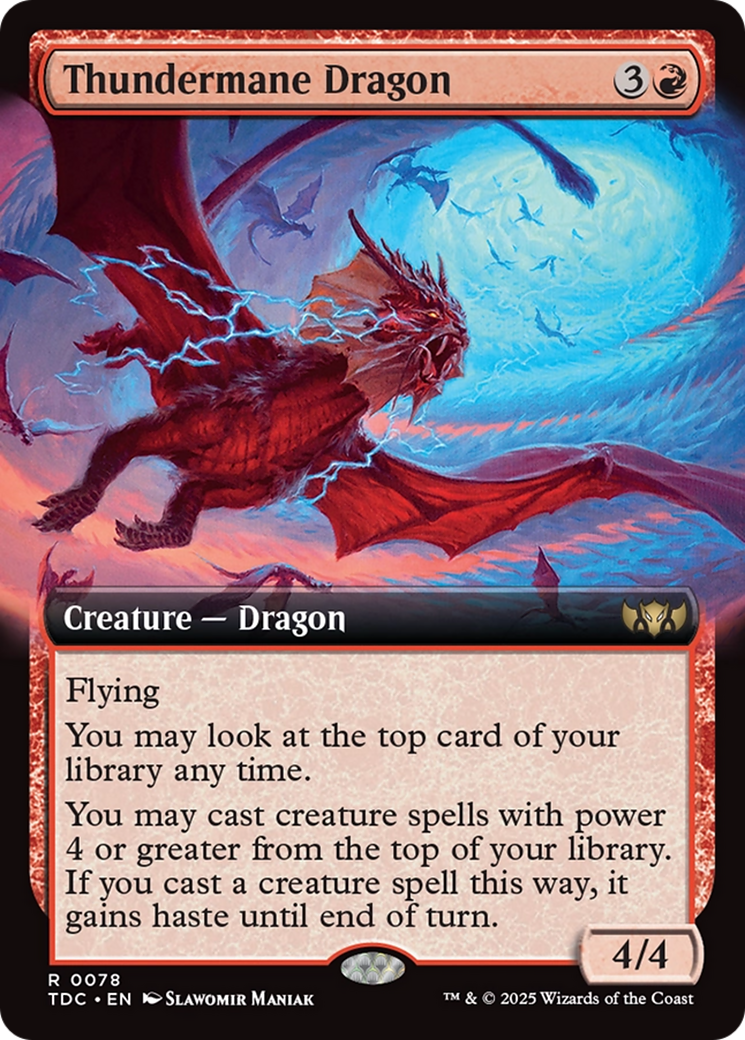 Thundermane Dragon (Extended Art) [Tarkir: Dragonstorm Commander] | Anubis Games and Hobby