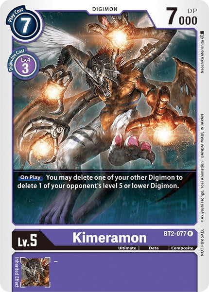 Kimeramon [BT2-077] (Battle of Omni Pre-Release) [Release Special Booster Promos] | Anubis Games and Hobby