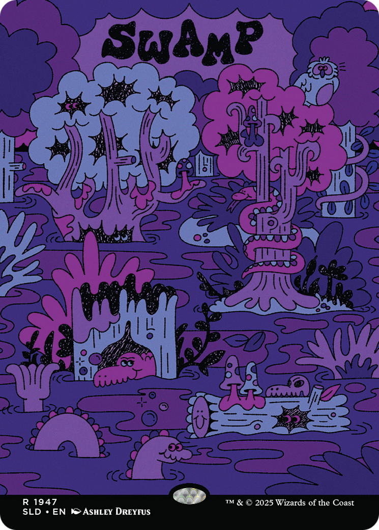 Swamp (1947) (Rainbow Foil) [Secret Lair Drop Series] | Anubis Games and Hobby