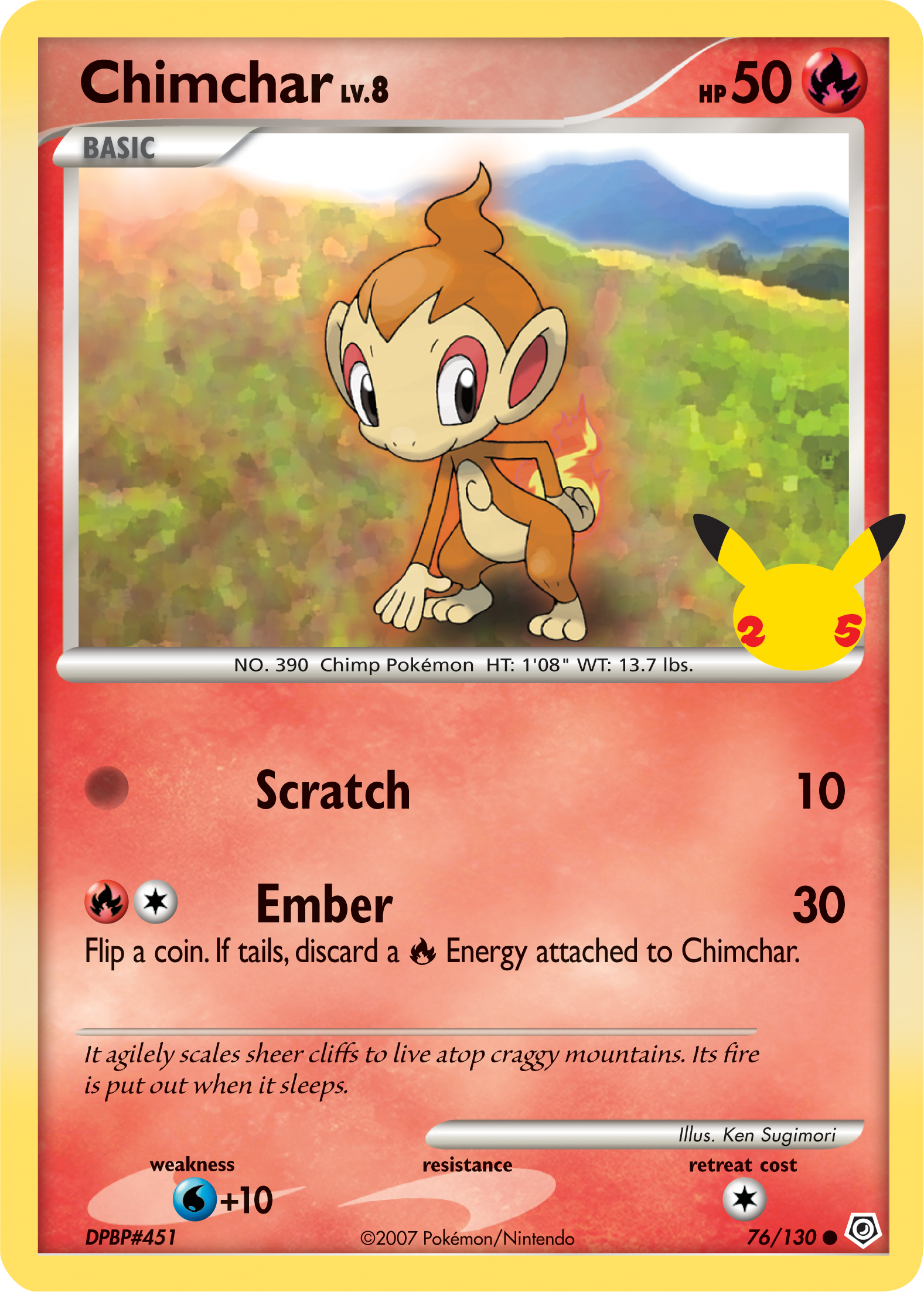 Chimchar (76/130) (Jumbo Card) [First Partner Pack] | Anubis Games and Hobby