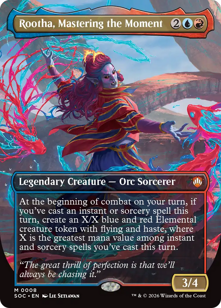 Rootha, Mastering the Moment (Borderless) [Secrets of Strixhaven Commander] | Anubis Games and Hobby