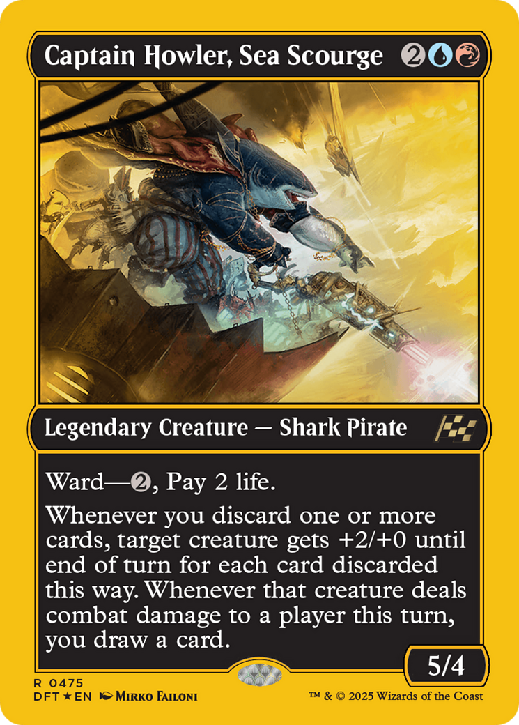 Captain Howler, Sea Scourge (First-Place Foil) [Aetherdrift] | Anubis Games and Hobby