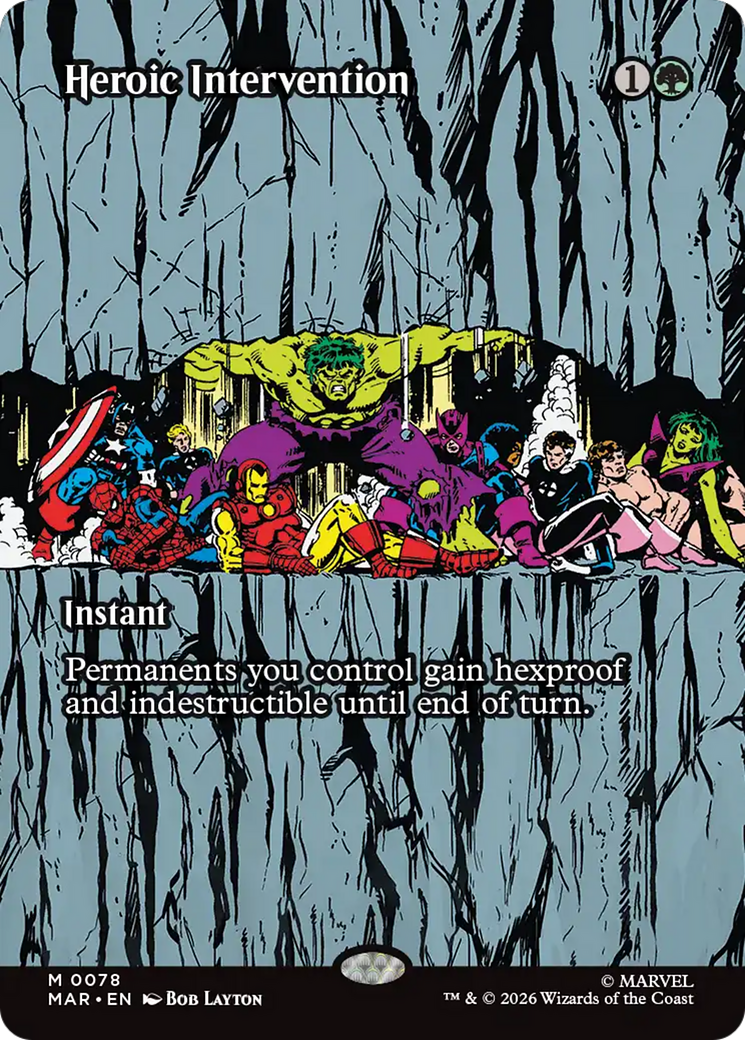 Heroic Intervention (0078) (Borderless) [Marvel Universe: Eternal-Legal] | Anubis Games and Hobby