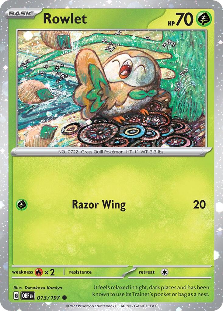 Rowlet (013/197) (Cosmos Holo) [Miscellaneous Cards] | Anubis Games and Hobby