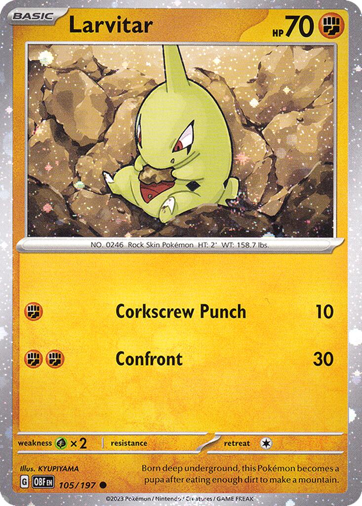 Larvitar (105/197) (Cosmos Holo) [Miscellaneous Cards] | Anubis Games and Hobby
