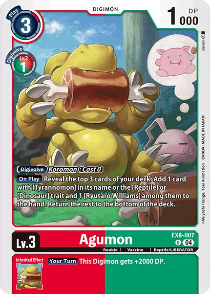 Agumon [EX8-007] - EX8-007 [Chain of Liberation] | Anubis Games and Hobby