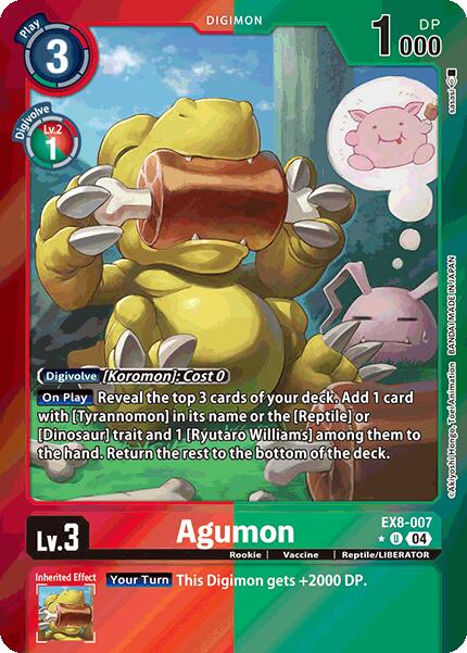 Agumon [EX8-007] - EX8-007 (Limited Foil) [Chain of Liberation] | Anubis Games and Hobby