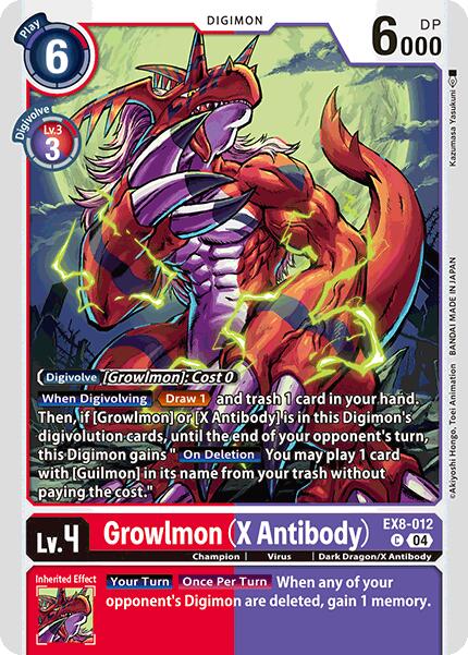 Growlmon (X Antibody) [EX8-012] [Chain of Liberation] | Anubis Games and Hobby