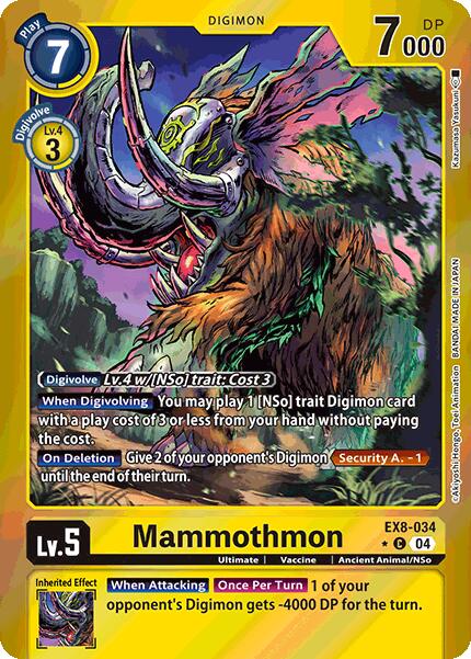 Mammothmon [EX8-034] (Limited Foil) [Chain of Liberation] | Anubis Games and Hobby