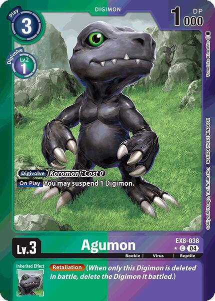 Agumon [EX8-038] - EX8-038 (Limited Foil) [Chain of Liberation] | Anubis Games and Hobby