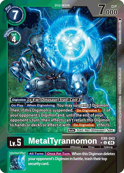 MetalTyrannomon [EX8-043] (Limited Foil) [Chain of Liberation] | Anubis Games and Hobby