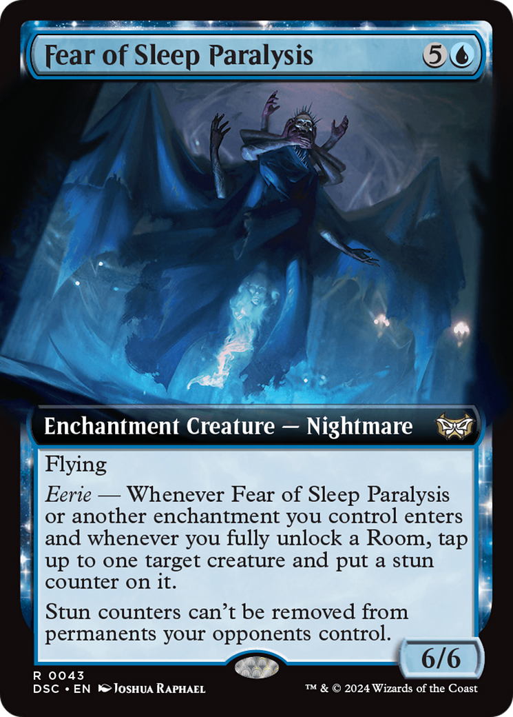 Fear of Sleep Paralysis (Extended Art) [Duskmourn: House of Horror Commander] | Anubis Games and Hobby