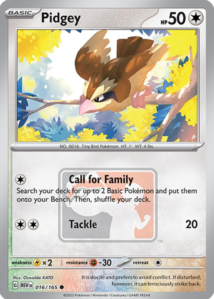 Pidgey (016/165) [League & Championship Cards] | Anubis Games and Hobby