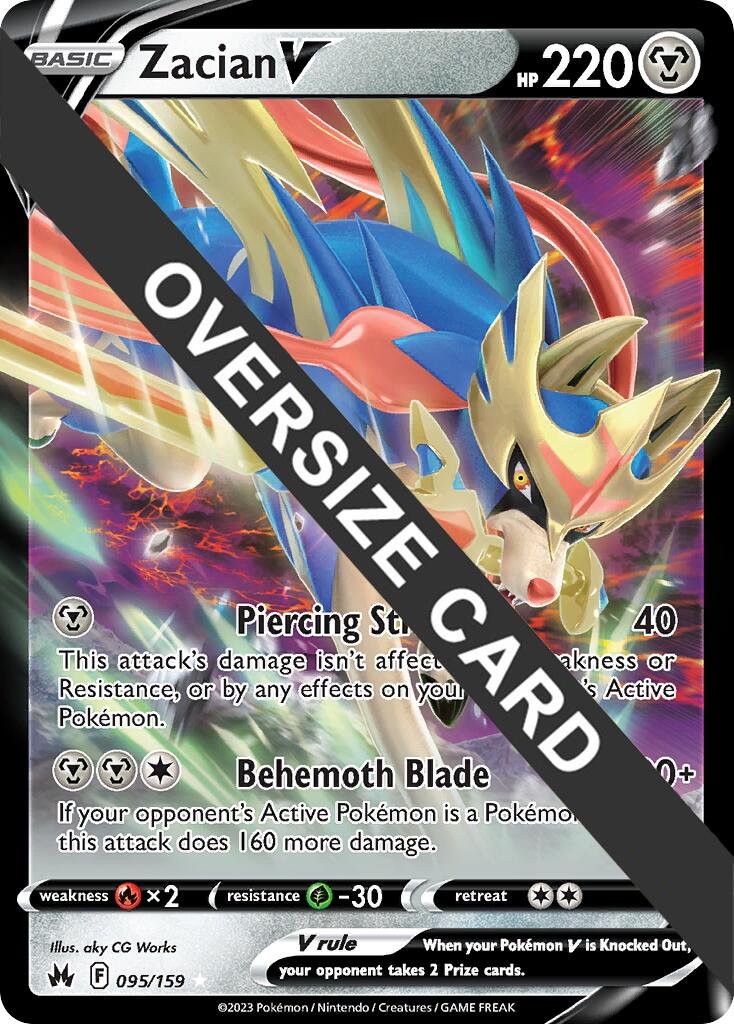 Zacian V (095/159) (Jumbo Card) [Sword & Shield: Crown Zenith] | Anubis Games and Hobby