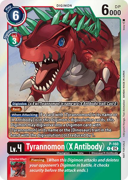 Tyrannomon [P-160] (X Antibody) (-Chain of Liberation- Upgrade Pack [Digimon LIBERATOR] | Anubis Games and Hobby